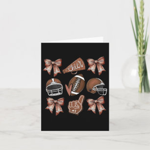 Football Coquette Bow Football Mum Game Day Women  Card