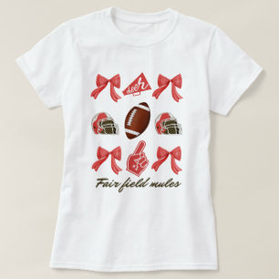 Football Coquette Bow Shirt, Coquette Aesthetic,  T-Shirt