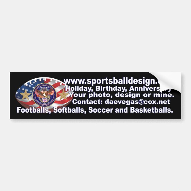 football  Custom Bumper Sticker (Front)