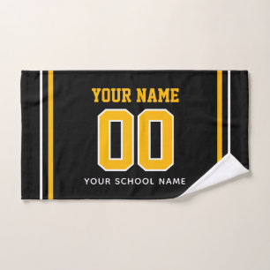 Football Custom Name & Jersey Number, Team Gift Hand Towel