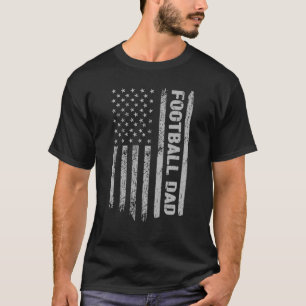 Football Dad America Us Flag Patriot Vintage T-Shirt