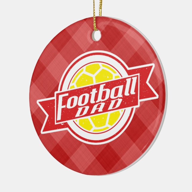 Football Dad Ceramic Tree Decoration (Left)