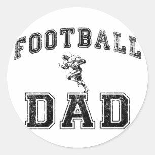 Football Dad Classic Round Sticker