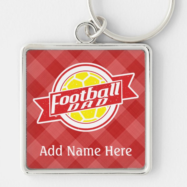 Football Dad Customisable Keyring (Front)