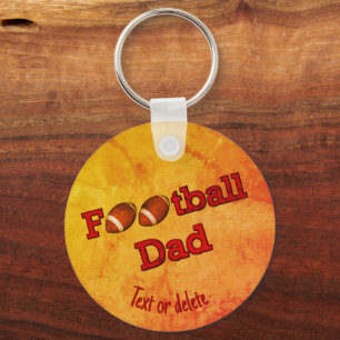 Football Dad Cute Personalised Key Ring