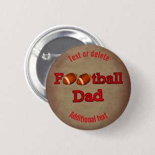 Football Dad Cute Personalized 6 Cm Round Badge
