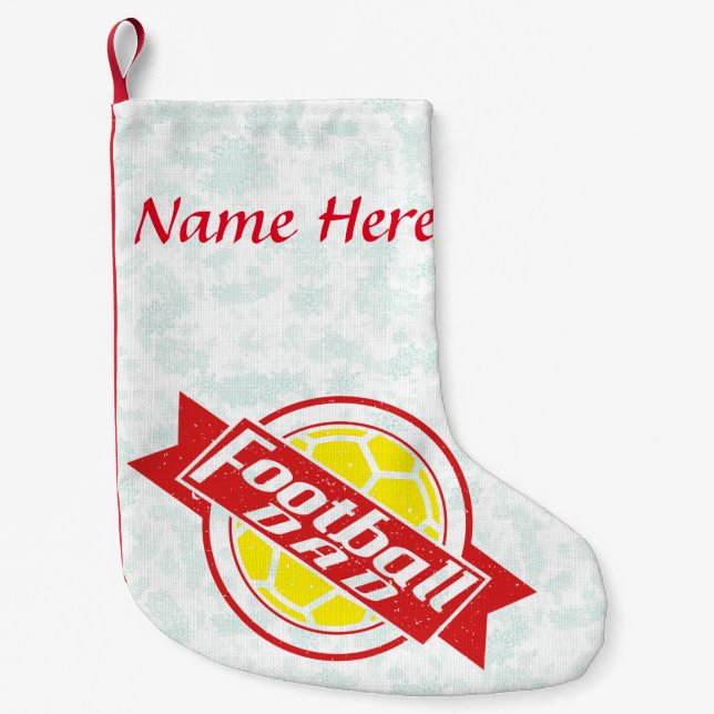 Football Dad Personalised Christmas Stocking (Front)