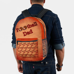 Football Dad Personalised Printed Backpack