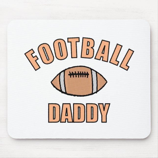 Football Daddy Drawing And Text Mouse Pad (Front)