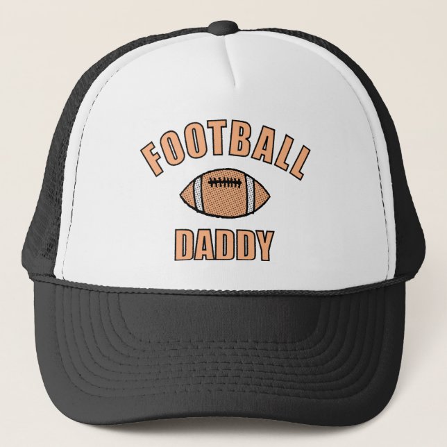Football Daddy Drawing And Text Trucker Hat (Front)