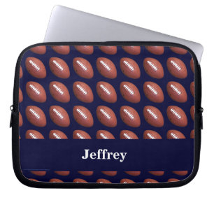Football, Dark Blue Background, Laptop Sleeve
