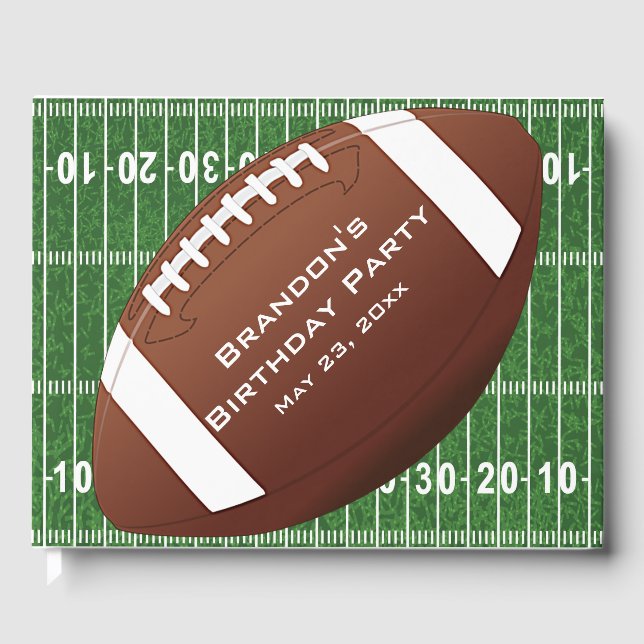 Football Design Guest Book (Front)