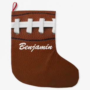 Football Design Large Christmas Stocking