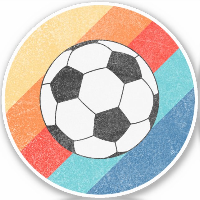 Football design on colourful retro background (Front)