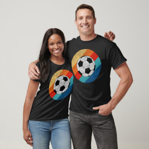 Football design on colourful retro background T-Shirt