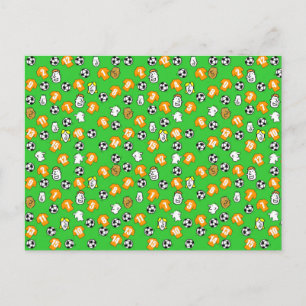 Football Design with Gold Shirts Postcard