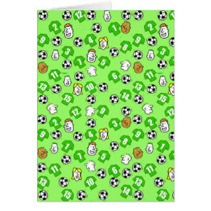 Football Design with Green Shirts