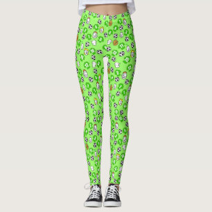Football Design with Shirts in Green Leggings