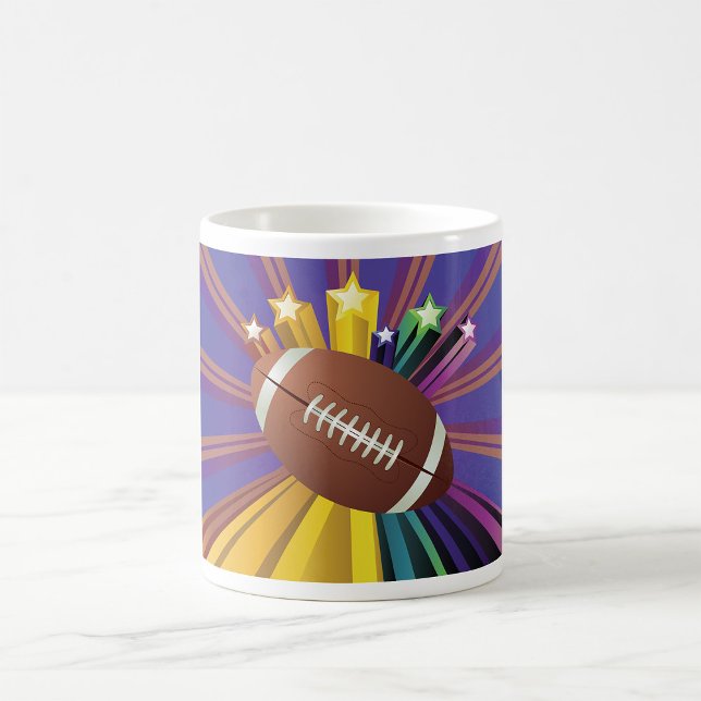Football Design with Stars Vibrant Sports Fan Art  Coffee Mug (Creator Uploaded)
