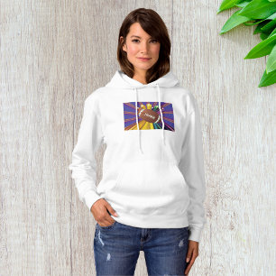 Football Design with Stars Vibrant Sports Fan Art Hoodie
