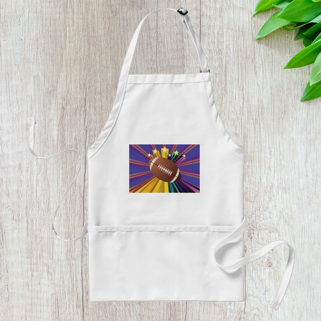 Football Design with Stars Vibrant Sports Fan Art  Standard Apron (Creator Uploaded)