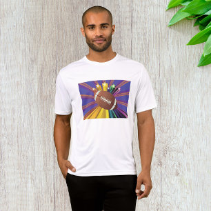 Football Design with Stars Vibrant Sports Fan Art T-Shirt