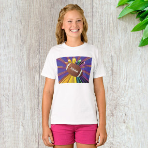 Football Design with Stars Vibrant Sports Fan Art T-Shirt
