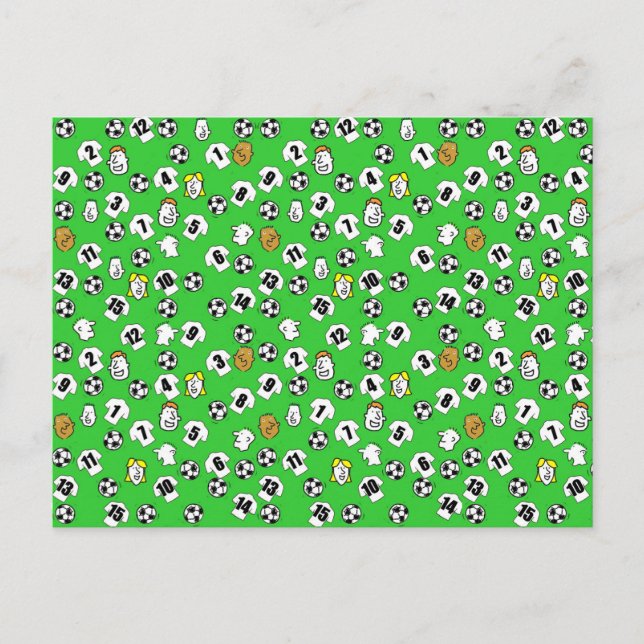 Football Design with White Shirts Postcard (Front)