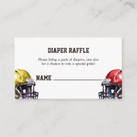Football Diaper Raffle Ticket Enclosure Card