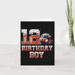 Football Drip 12th Birthday Party Boy Sport Fan 12 Card