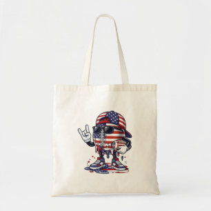 Football Drip Aamerican Flag For Boys Youth Kids Tote Bag