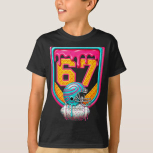 Football Drip Number 67 Football Player  T-Shirt