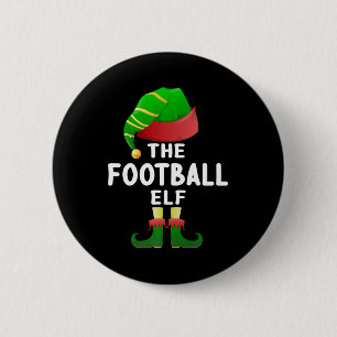 Football Elf Christmas Family Matching Pyjamas Elf 6 Cm Round Badge