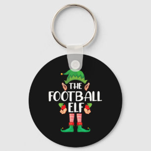 Football Elf Matching Family Group Christmas Party Key Ring