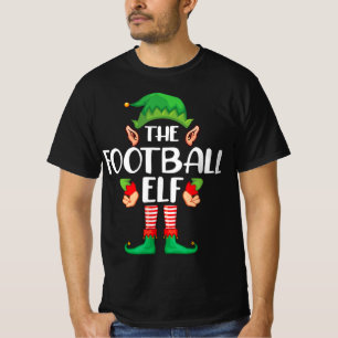 Football Elf Matching Family Group Christmas Party T-Shirt