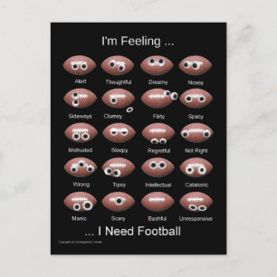 Football Emotions Postcard