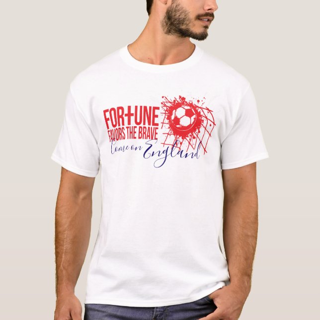 Football England brave red sports slogan t-shirt (Front)