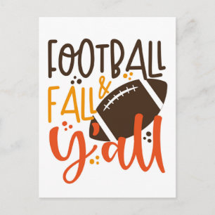 Football Fall & Y'all Postcard