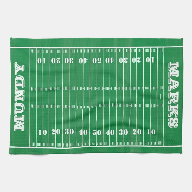 Football Family Sunday Game Day Gift Tea Towel (Horizontal)