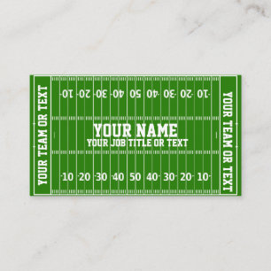 Football Fan Coach Player Business Card