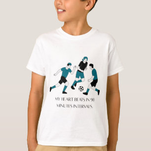 Football Fan Heartbeat Motivational Tee for Kids
