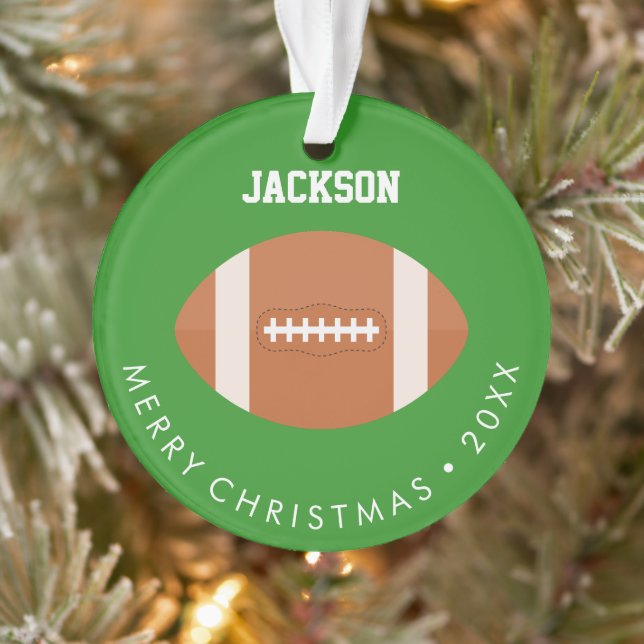 Football Fan Kids Photo Ornament (Tree)