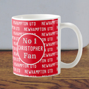 Football Fan or Football Supporter Red & White Coffee Mug