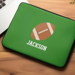 Football Fan Personalised Kids Laptop Sleeve<br><div class="desc">Football Fan Personalised Kids design.</div>