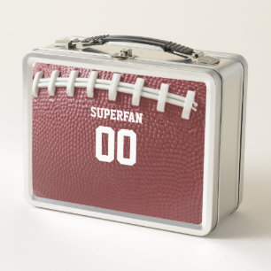 Football Fan Personalized Metal Lunch Box