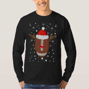 Football Fan  Reindeer Antlers Christmas  Xmas Elk T-Shirt