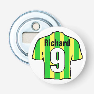 Football Fan Shirt to Personalise. Bottle Opener