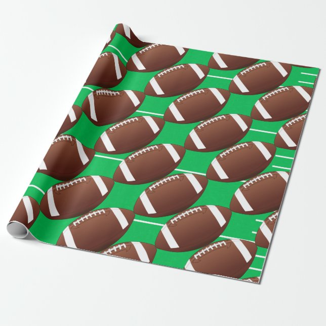 Football Fan Sports Coach Wrapping Paper (Unrolled)