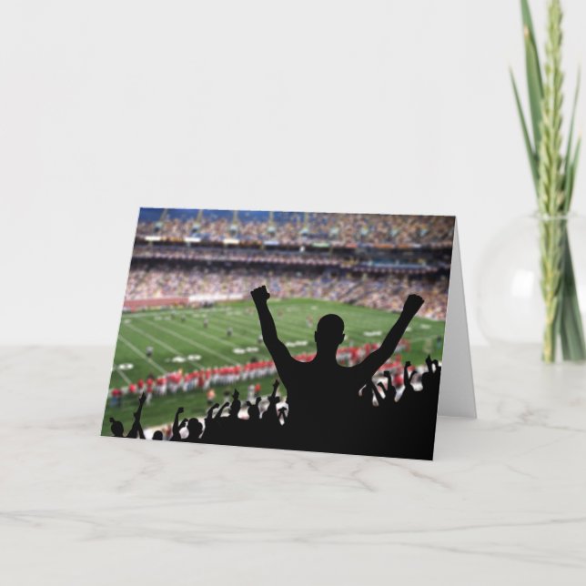 Football Fans Greeting Card (Front)