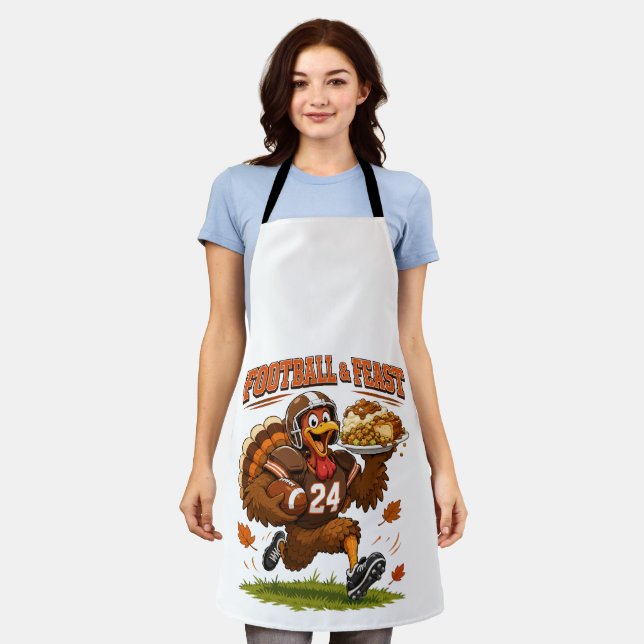 Football & Feast Turkey Apron (Worn)